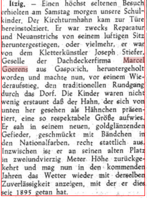 Den Hunn vum Kierchtuerm vun Itzig